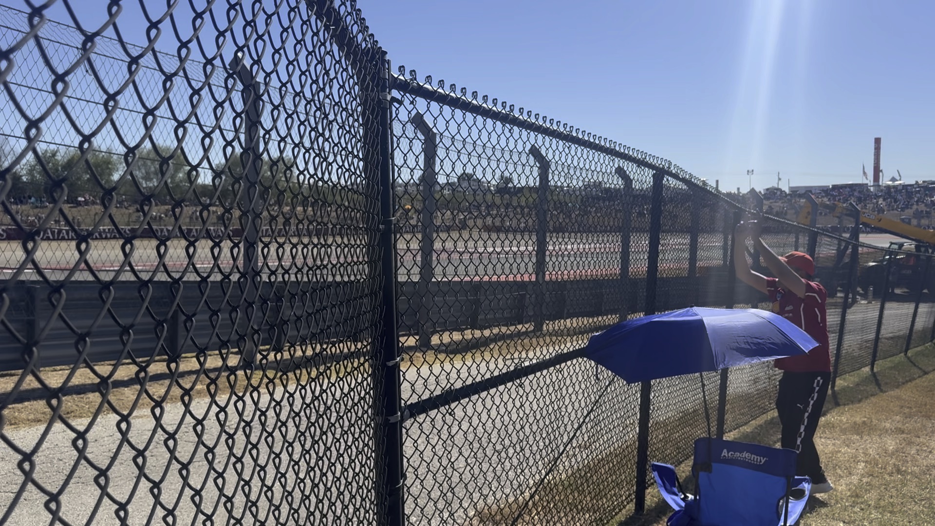 Chain link temporary fence panels on a construction site in Victorville
